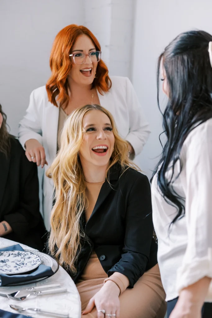 Wedding planners smiling