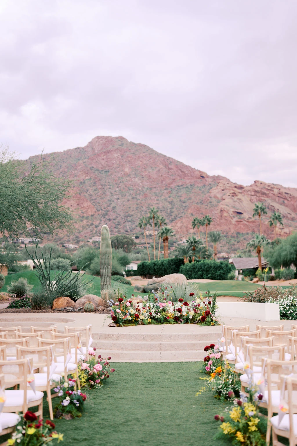 Empty chairs at the wedding venue
